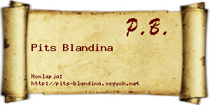 Pits Blandina névjegykártya